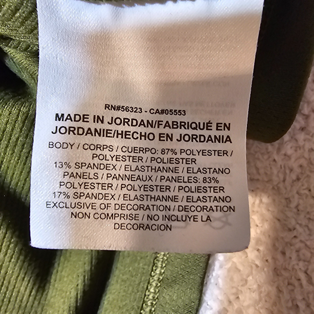 Nike Pro Hyperwarm Women's XL Olive Green Mock Neck Brushed Training Pullover - Picture 12 of 12